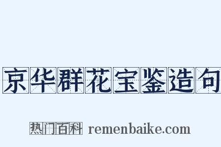 京华群花宝鉴造句是什么意思的图片